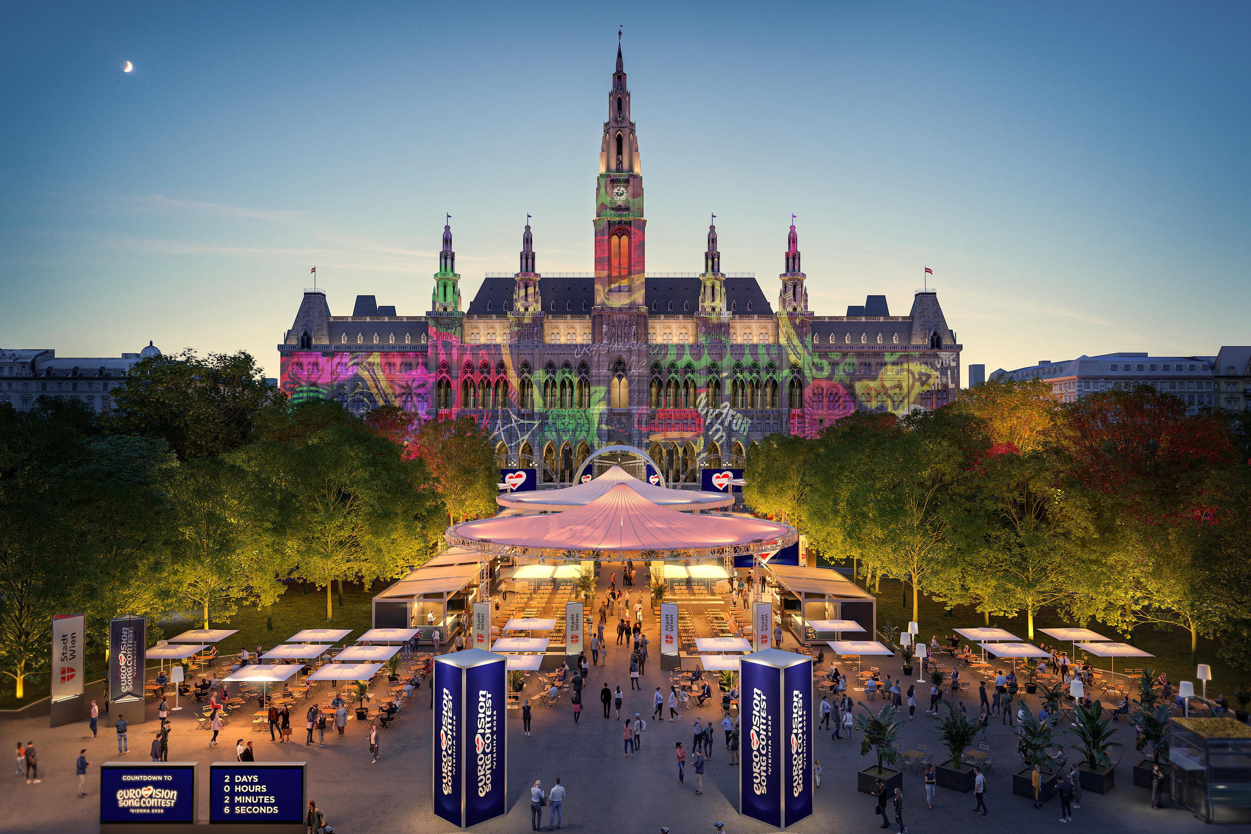 Eurovision Village Wien Rathausplatz 2026 Rendering_data