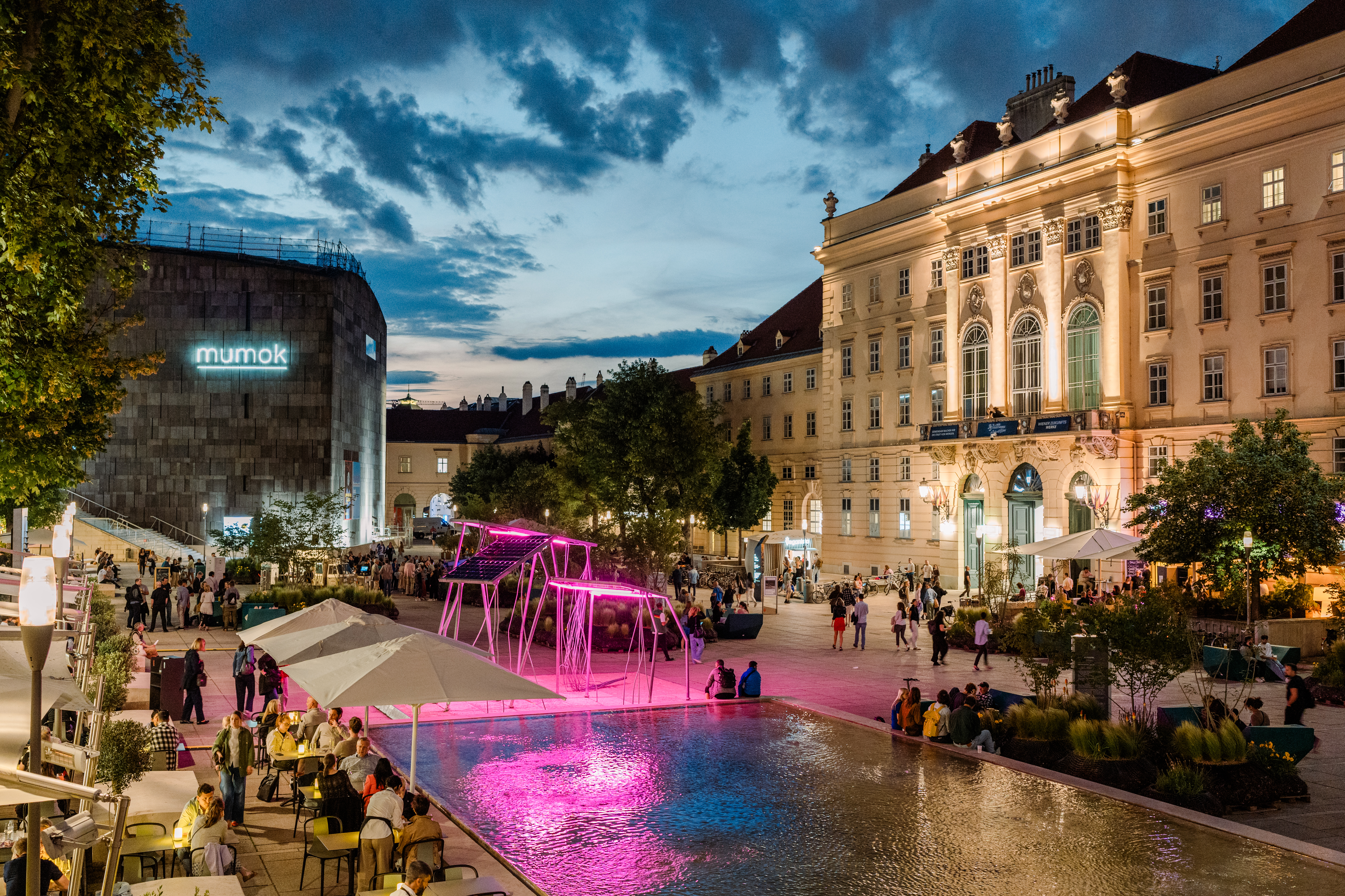 Museum Quarter Wien_in the evening