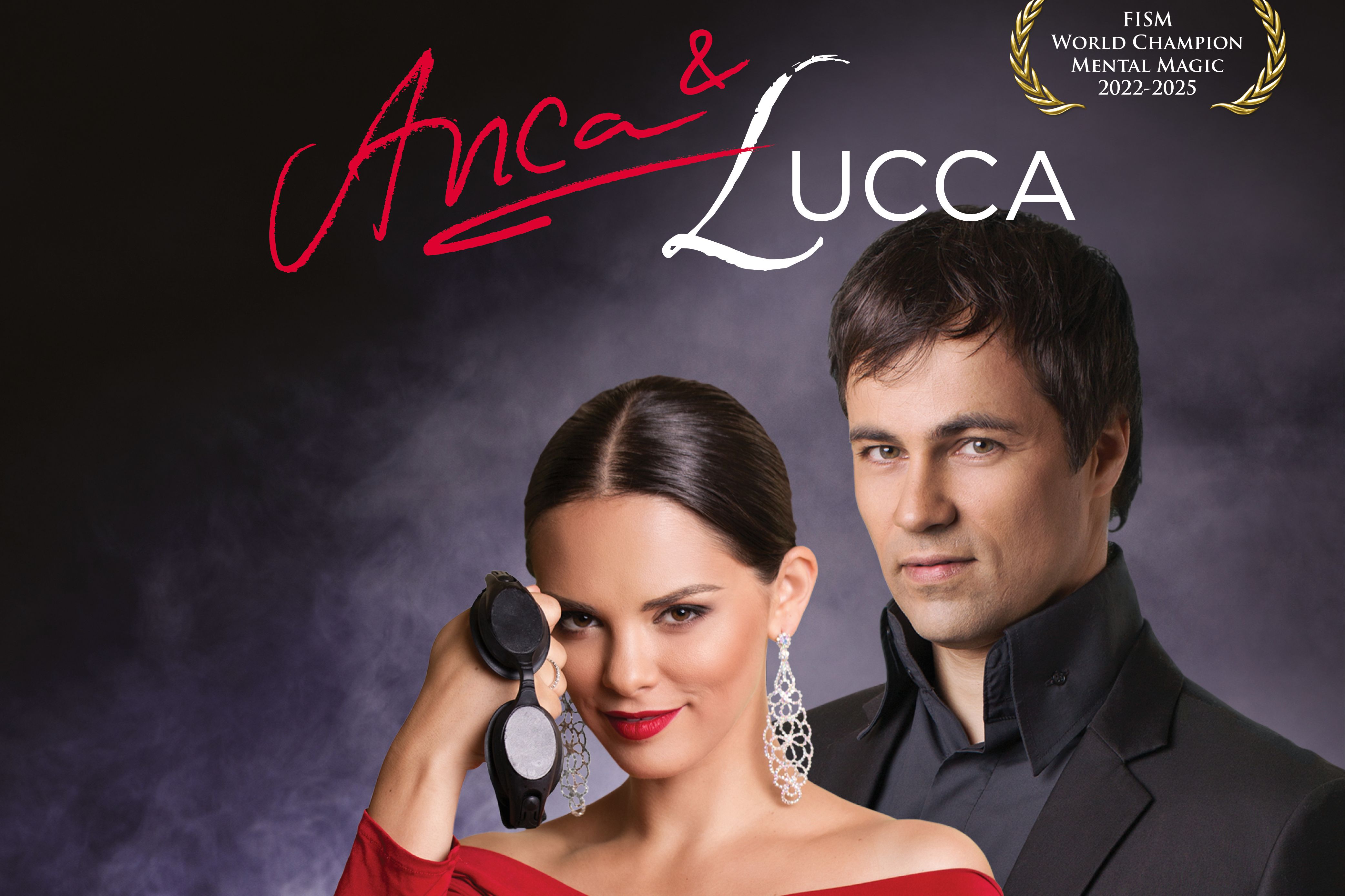 Das Foto zeigt die beiden Weltmeister der Mentalmagie Anca & Lucca im Portät